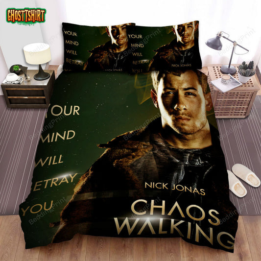Chaos Walking (2021) Nick Jonas Poster Bed Sheets Duvet Cover Bedding Set