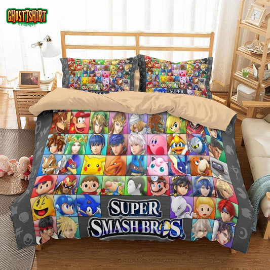 Characters Of Super Smash Bros Ultimate Duvet Cover Bedding Set