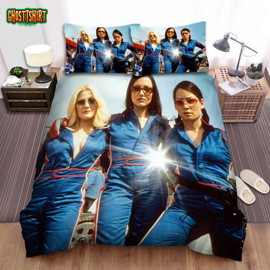 Charlie's Angels (2000) Movie Blue Outfits Bed Sheets Spread Comforter Duvet Cover Bedding Set