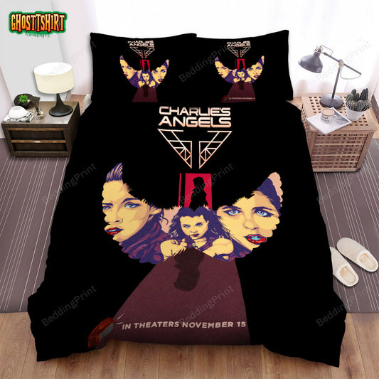 Charlie's Angels (2019) Movie Digital Art 7 Bed Sheets Duvet Cover Bedding Set