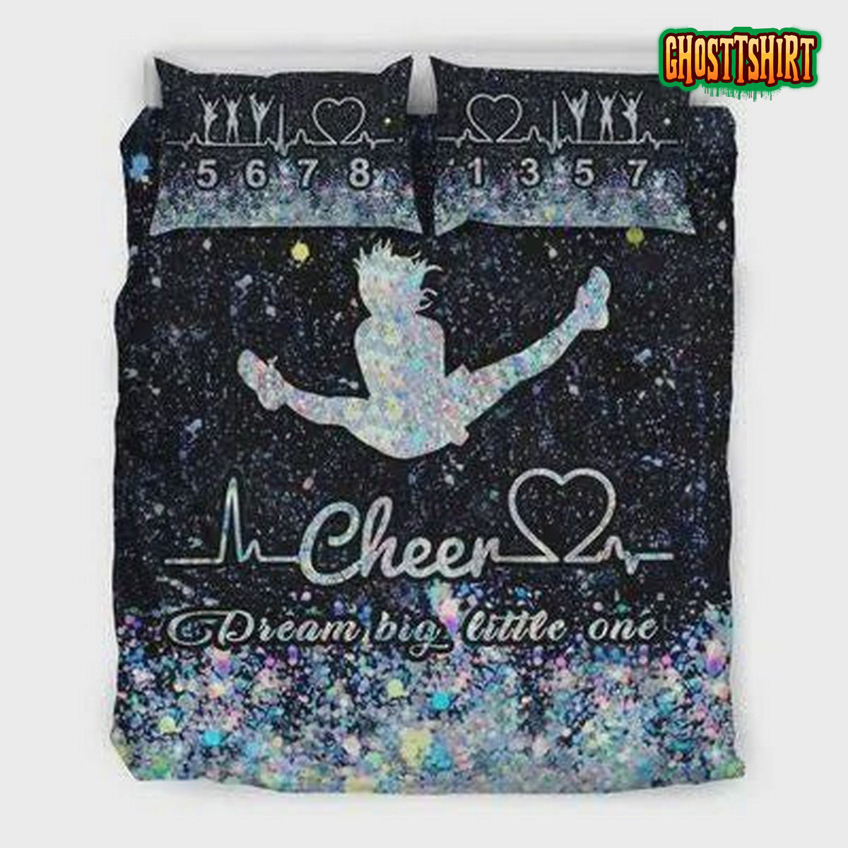 Cheer Heartbeat Dream Big Little One Bed Sheets Duvet Cover Bedding Set