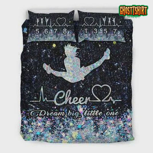 Cheer Heartbeat Dream Big Little One Bed Sheets Duvet Cover Bedding Set