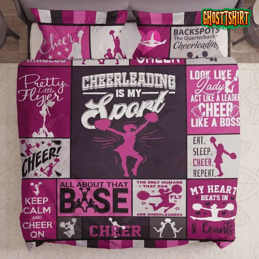 Cheerleading Is My Sport Bed Sheets Duvet Cover Bedding Set