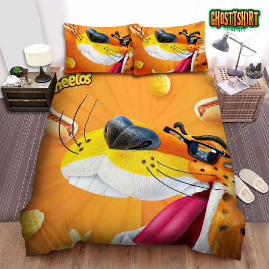 Cheetos Chester Cheetah & Hot Dogs Bed Sheets Spread Duvet Cover Bedding Set