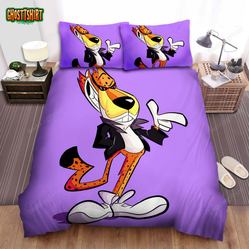 Cheetos Chester Cheetah In Suits Bed Sheets Spread Duvet Cover Bedding Set