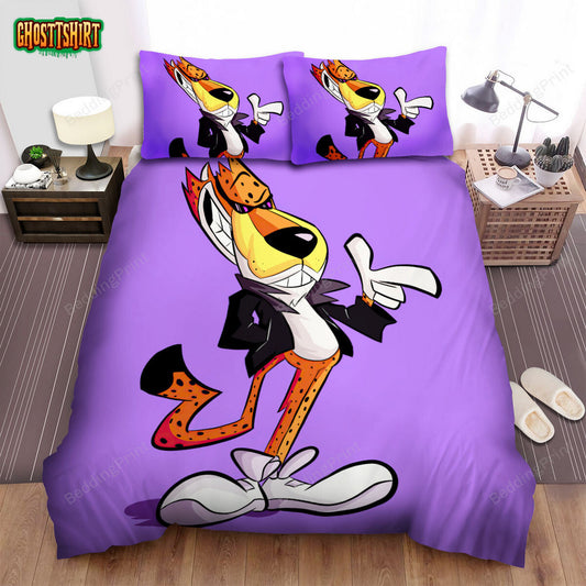 Cheetos Chester Cheetah In Suits Bed Sheets Spread Duvet Cover Bedding Set