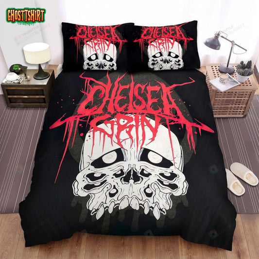 Chelsea Grin Band Black Background Bed Sheets Spread Comforter Duvet Cover Bedding Set