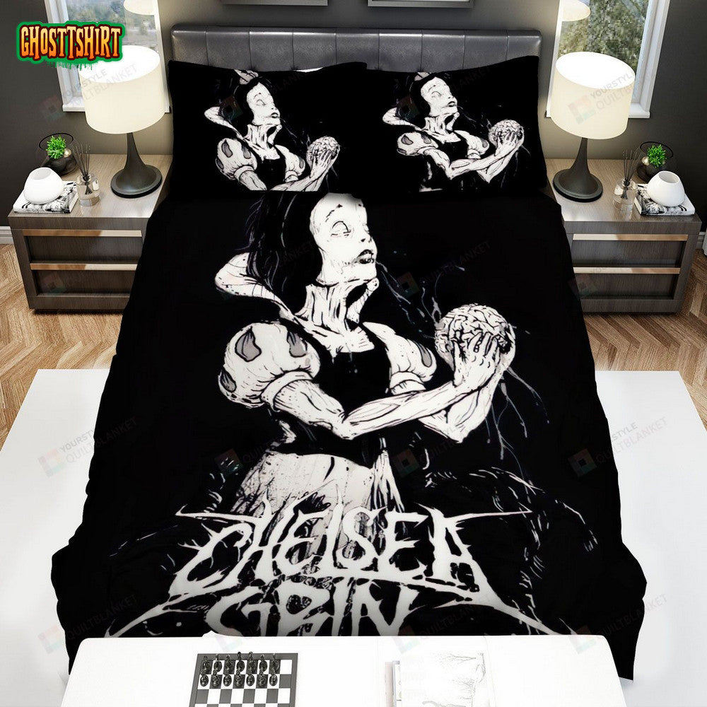 Chelsea Grin Band Snow White Bed Sheets Spread Comforter Duvet Cover Bedding Set