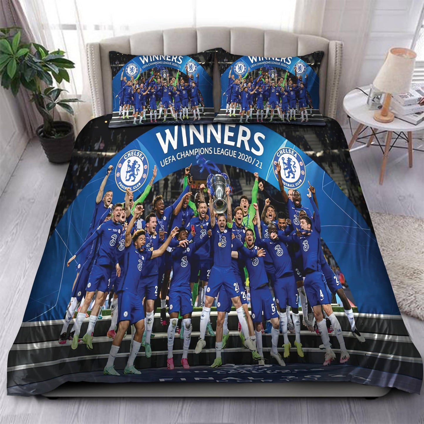 Chelsea FC Winners UEFA Champions League 2021 Bedding Set V3
