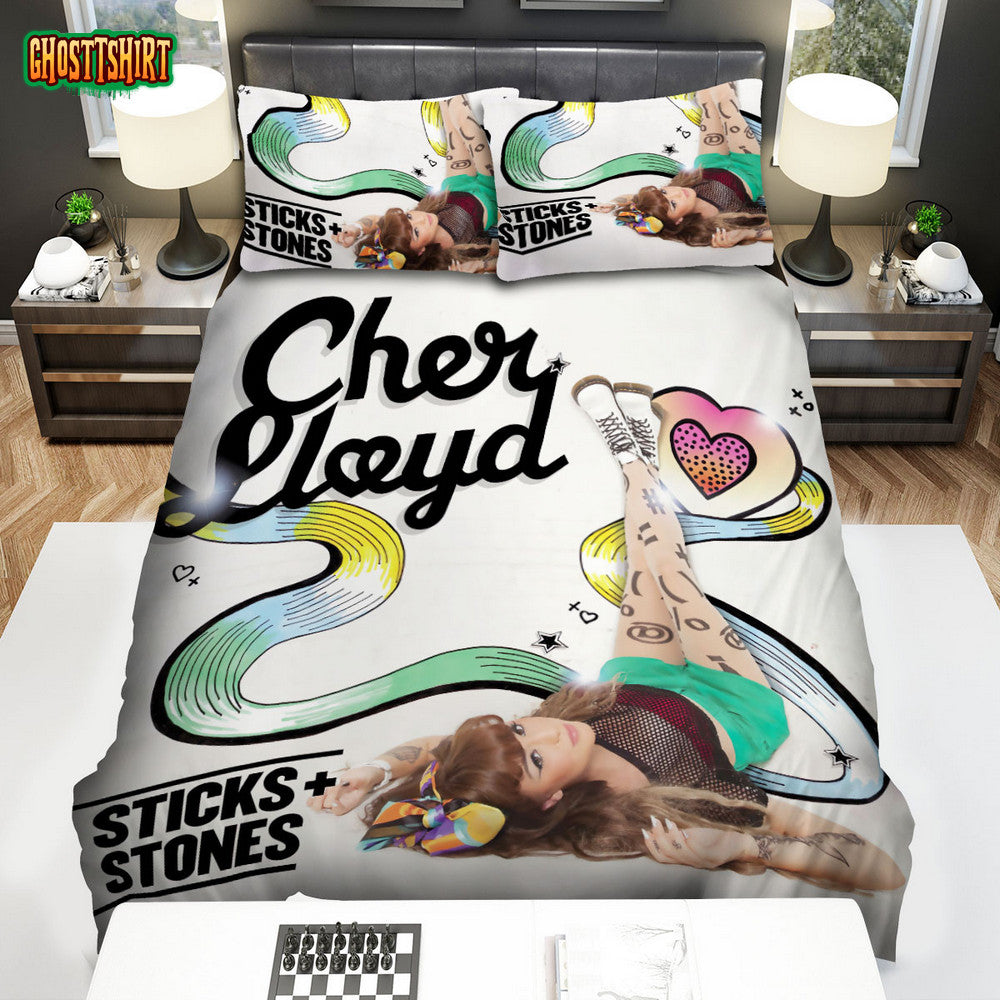 Cher Lloyd Sticks And Stones Album Cover Bed Sheets Duvet Cover Bedding Set