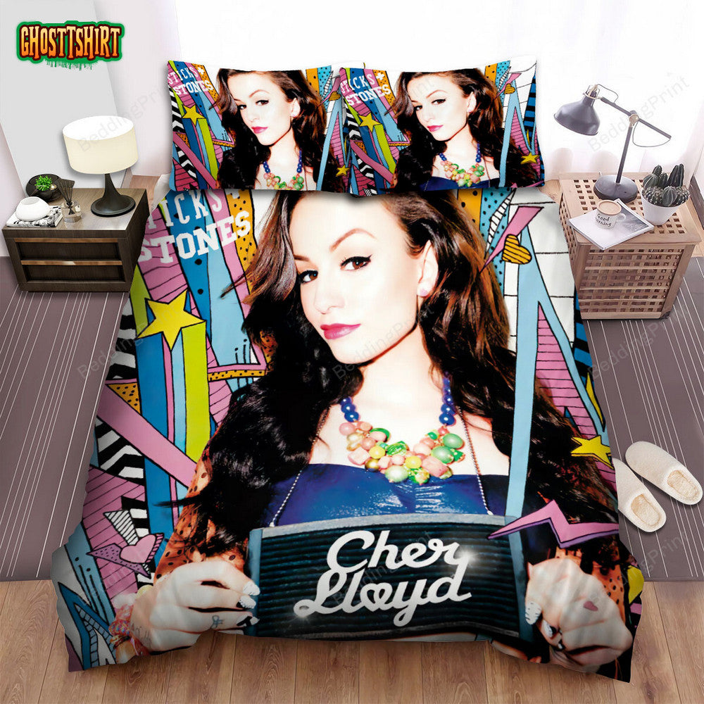 Cher Lloyd Sticks+Stones Album Cover Fanart Bed Sheets Duvet Cover Bedding Set