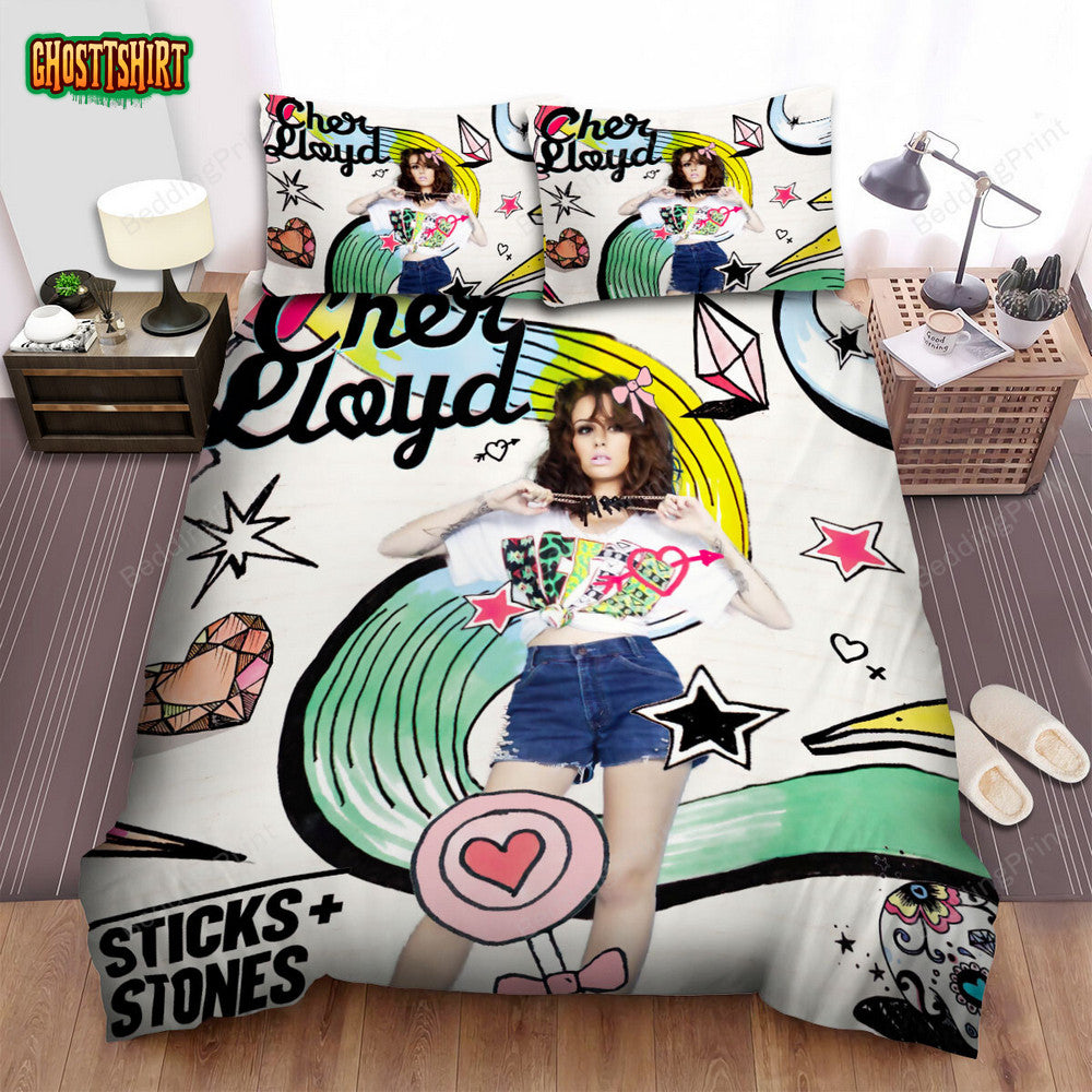 Cher Lloyd Sticks+Stones Artwork Album Cover Bed Sheets Duvet Cover Bedding Set