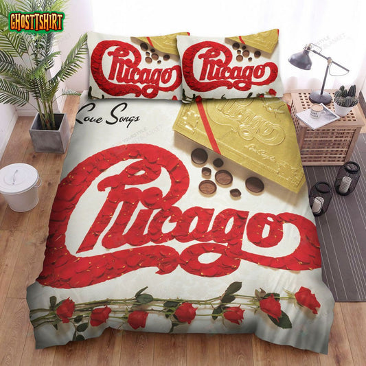 Chicago Band Love Songs Cover Bed Sheets Spread Comforter Duvet Cover Bedding Set