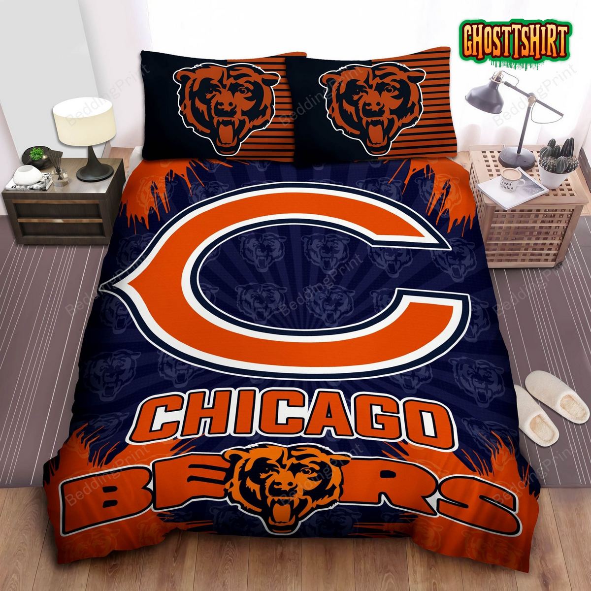 Chicago Bears Logo Bedding Set Duvet Cover & Pillow Cases