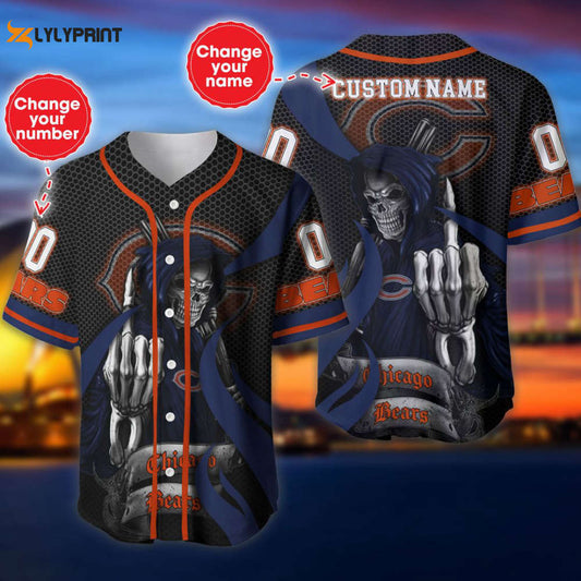 Chicago Bears Personalized Baseball Jersey Fan Gifts - lylyprint.com