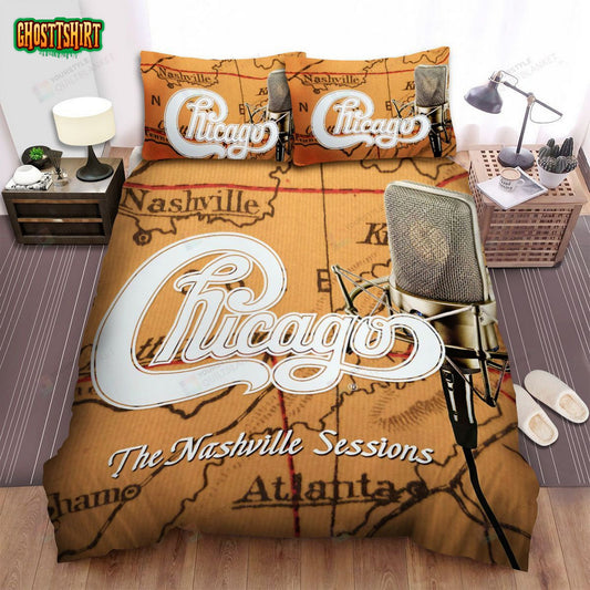 Chicago The Nashville Sessions Album Cover Bed Sheets Spread Comforter Duvet Cover Bedding Set
