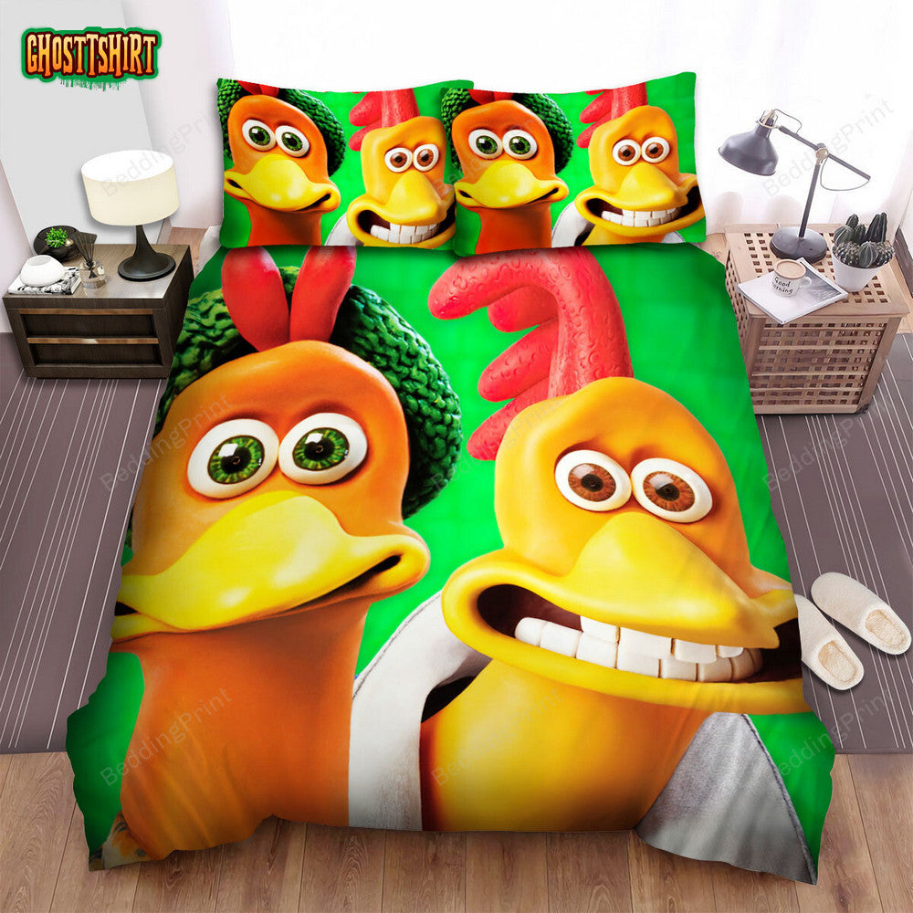 Chicken Run (2000) Movie Poster 2 Bed Sheets Duvet Cover Bedding Set