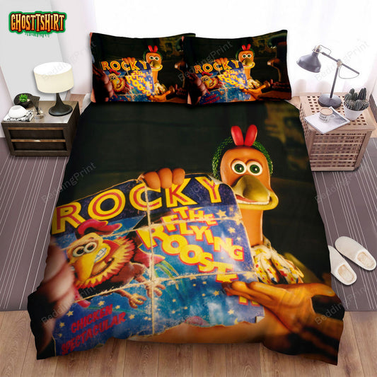 Chicken Run (2000) Movie Scene Bed Sheets Duvet Cover Bedding Set