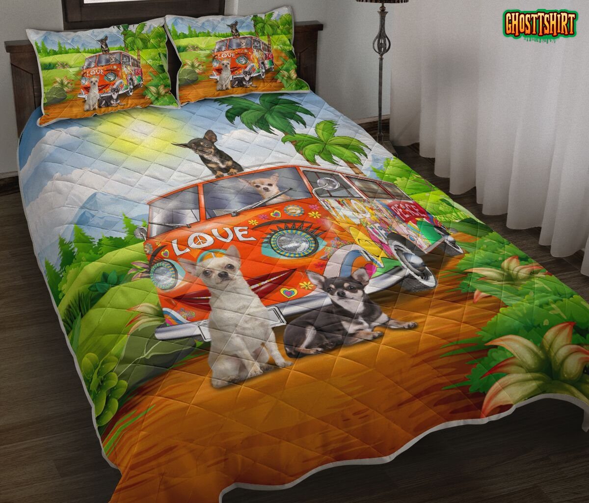 Chihuahua Hippie Bedding Set