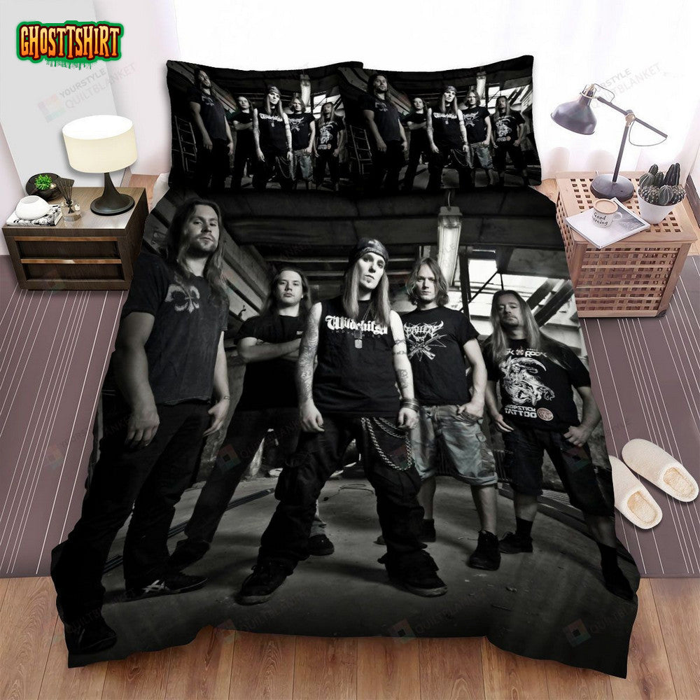 Children Of Bodom Music Band Black And White Bed Sheets Spread Comforter Duvet Cover Bedding Set