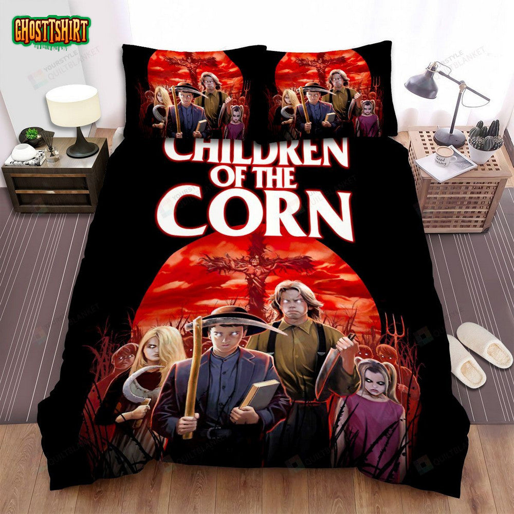 Children Of The Corn Movie Poster 2 Bed Sheets Spread Comforter Duvet Cover Bedding Set