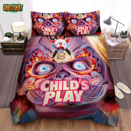 Child's Play (2019) Movie Digital Art 2 Bed Sheets Spread Comforter Duvet Cover Bedding Set