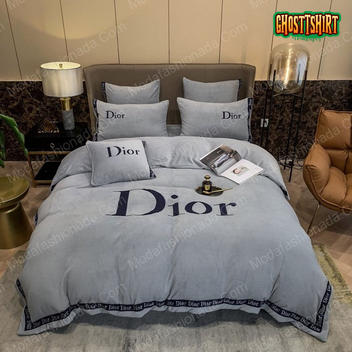 Christian Dior Logo Brands 6 Bedding Set