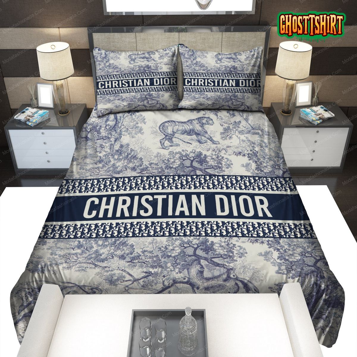 Christian Dior Tiger Bedding Set