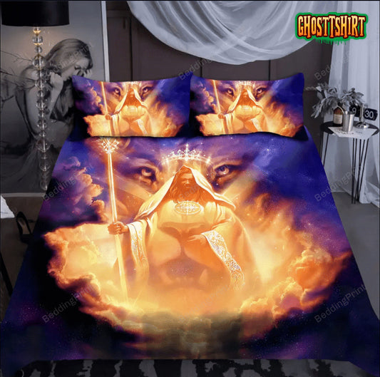 Christian Jesus Lion Duvet Cover Bedding Set