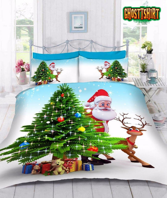 Christmas Bed Sheets Duvet Cover Bedding Set