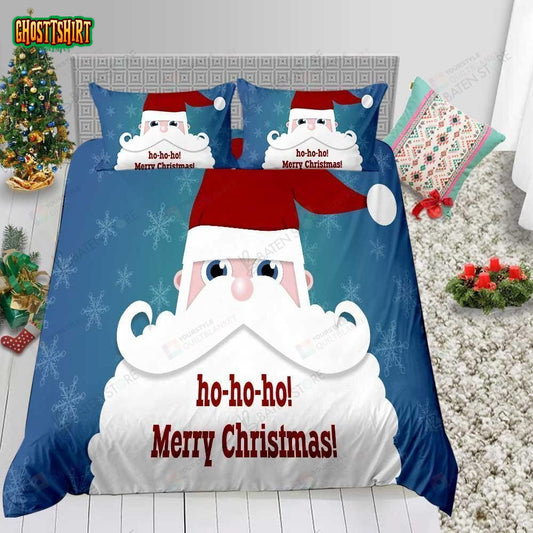 Christmas Cartoon Santa Bed Sheets Duvet Cover Bedding Set