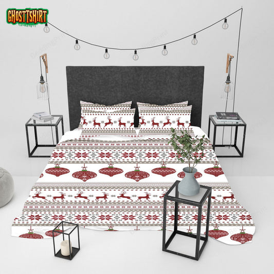 Christmas Holiday Bed Sheets Duvet Cover Bedding Set