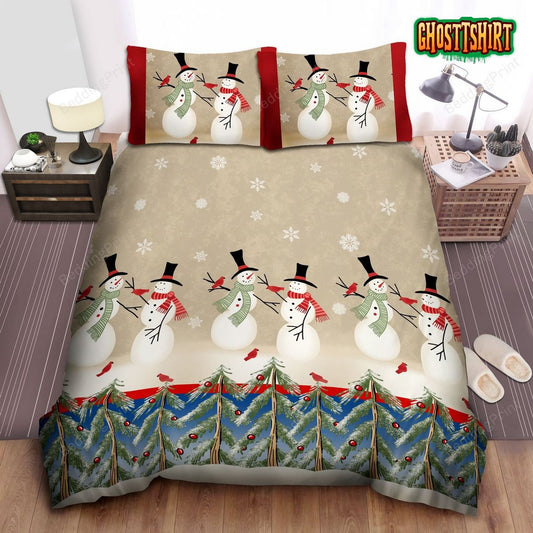Christmas Snowman Duvet Cover Bedding Set