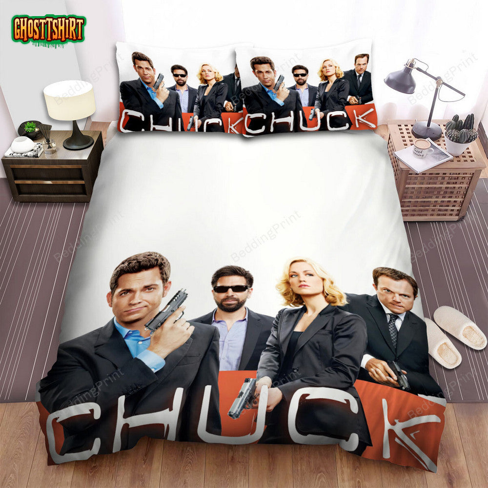 Chuck (2007–2012) Movie Poster Ver 3 Bed Sheets Duvet Cover Bedding Set