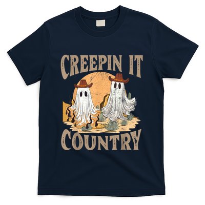 Creepin It Country Funny Halloween Western Cowboy And Cactus T-Shirt