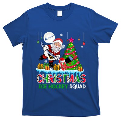 Christmas Ice Hockey Squad Santa Playing Ice Hockey Player Meaningful Gift T-Shirt