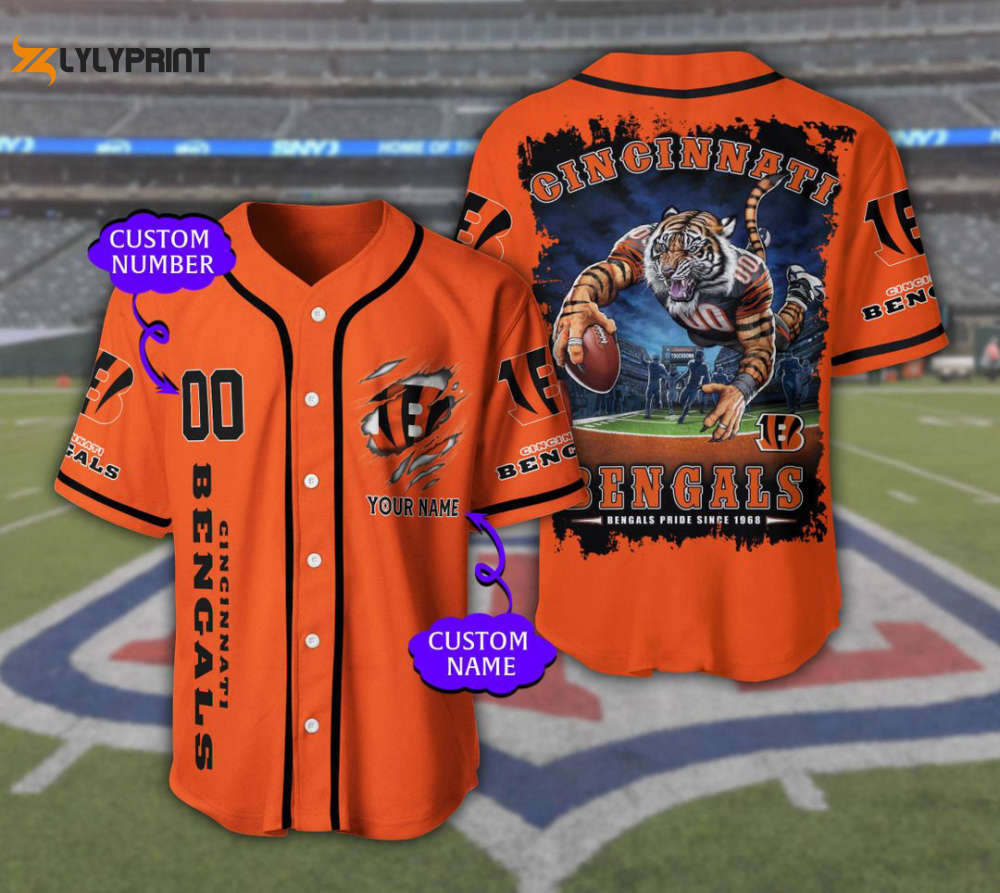 Cincinnati Bengals Personalized Baseball Jersey Gift For Men Women - lylyprint.com