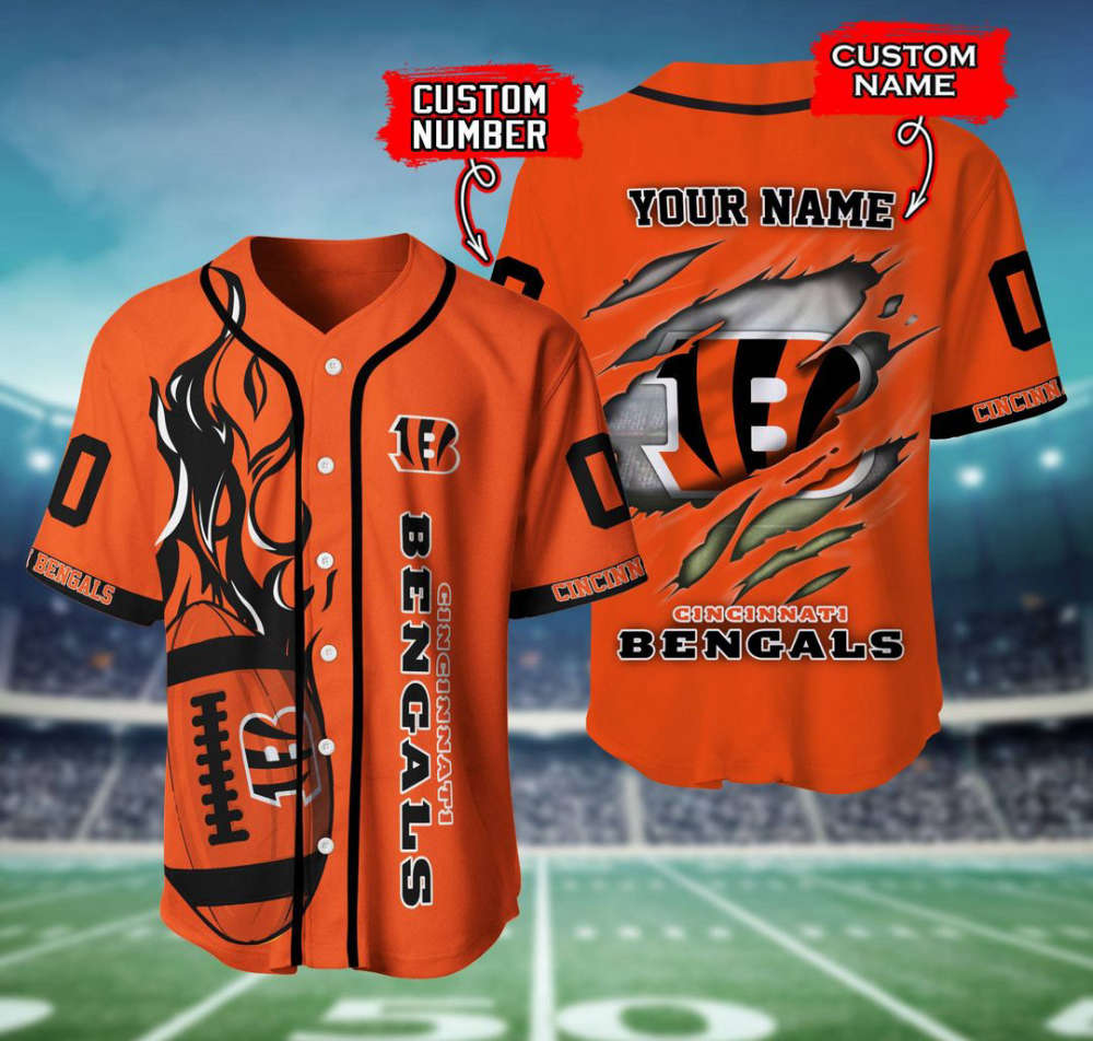 Cincinnati Bengals Personalized Baseball Jersey Fan Gifts - lylyprint.com