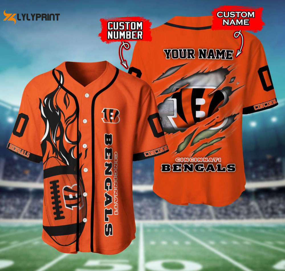 Cincinnati Bengals Personalized Baseball Jersey Fan Gifts - lylyprint.com