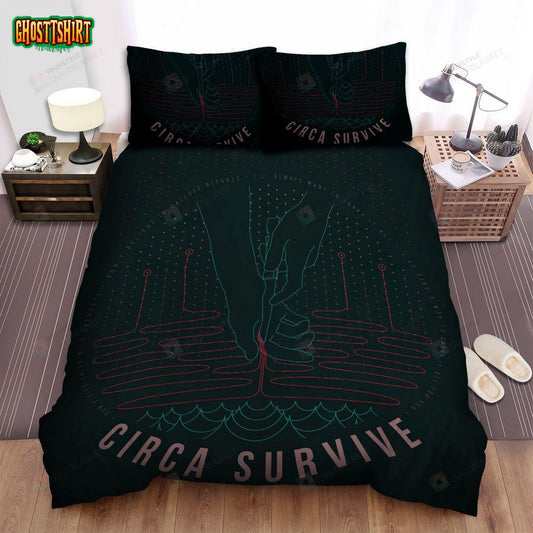 Circa Survive Band Blood Hand Art Bed Sheets Spread Comforter Duvet Cover Bedding Set