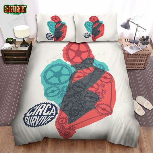 Circa Survive Band Machine Human Art Bed Sheets Spread Comforter Duvet Cover Bedding Set