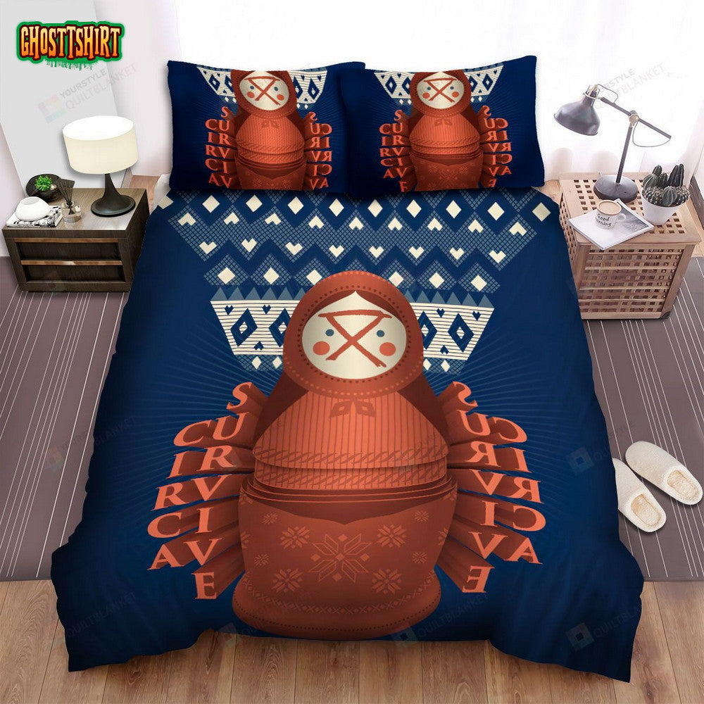 Circa Survive Band Red Squishy Doll Art Bed Sheets Spread Comforter Duvet Cover Bedding Set