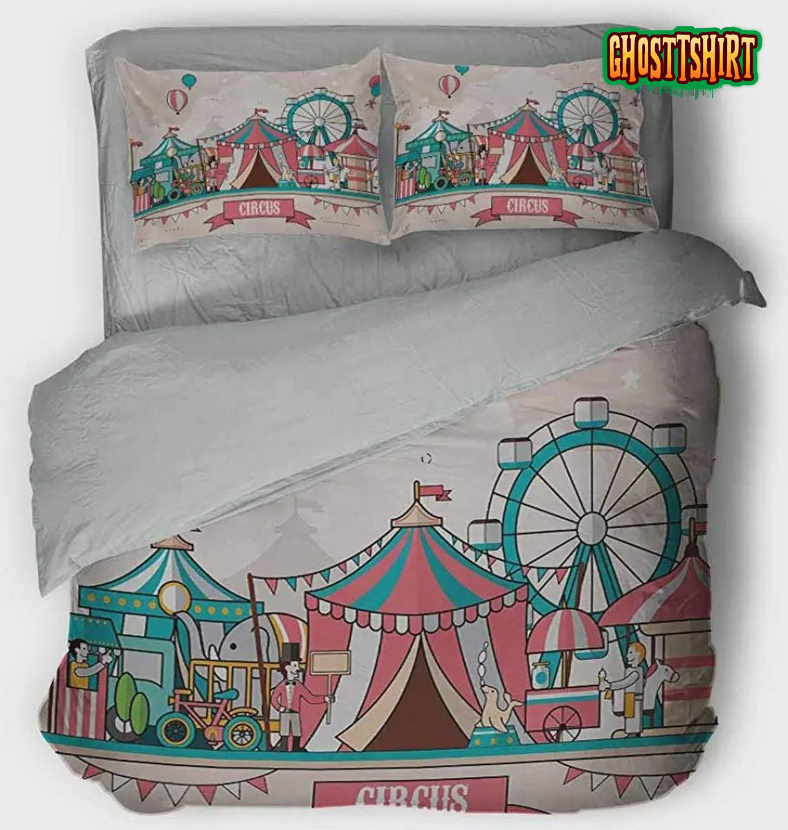 Circus Bed Sheets Duvet Cover Bedding Set