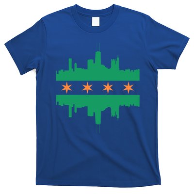 Chicago Irish Skyline St Patricks Day Flag Gift T-Shirt