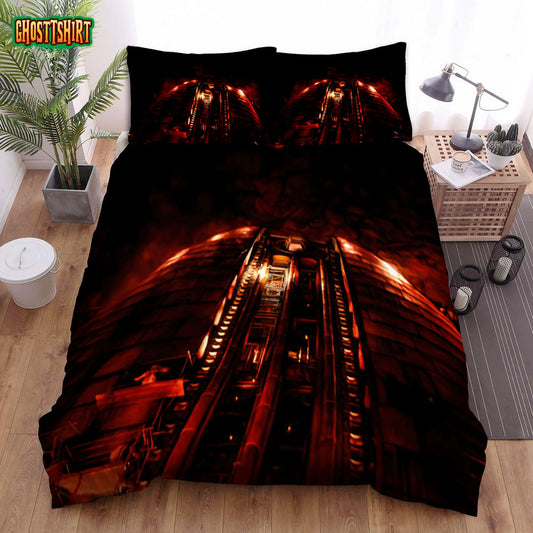 City Of Ember (2008) Red Deep Tunnel Movie Poster Bed Sheets Duvet Cover Bedding Set