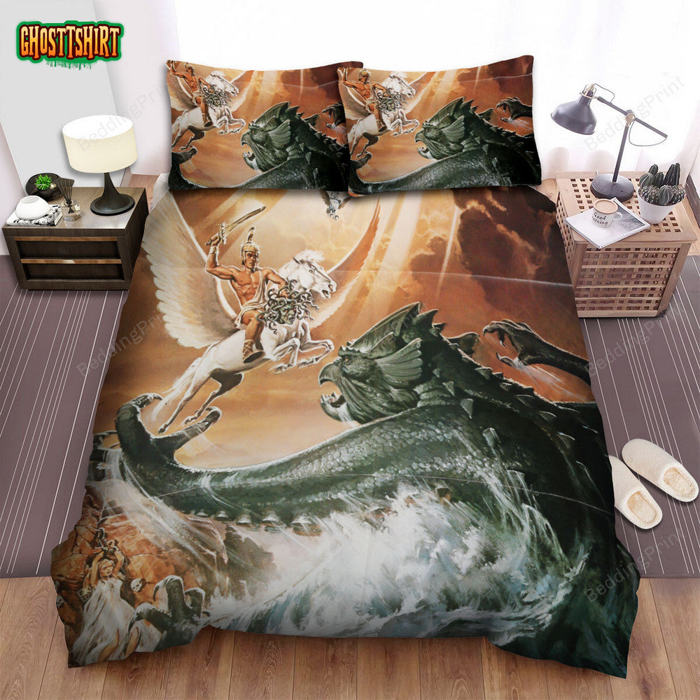 Clash Of The Titans Movie Poster 1 Bed Sheets Duvet Cover Bedding Set