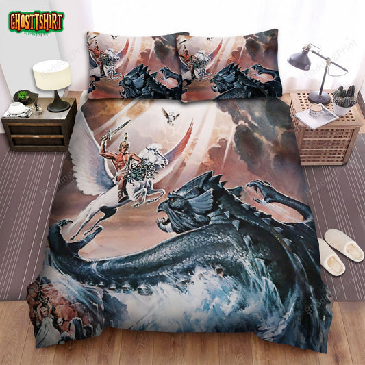 Clash Of The Titans Movie Poster 3 Bed Sheets Duvet Cover Bedding Set