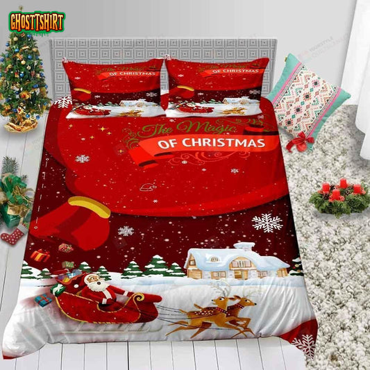 Classic Christmas Cartoon Bed Sheets Spread Duvet Cover Bedding Set