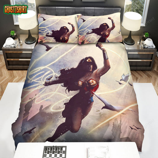 Classic Heroes Posters Wonder Woman Bed Sheets Duvet Cover Bedding Set