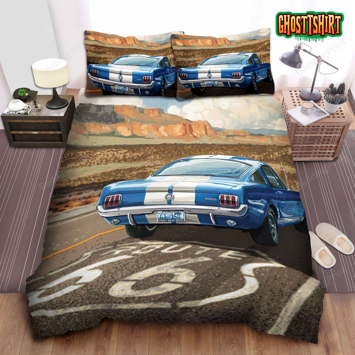 Classic Route 66 Bed Sheets Duvet Cover Bedding Set